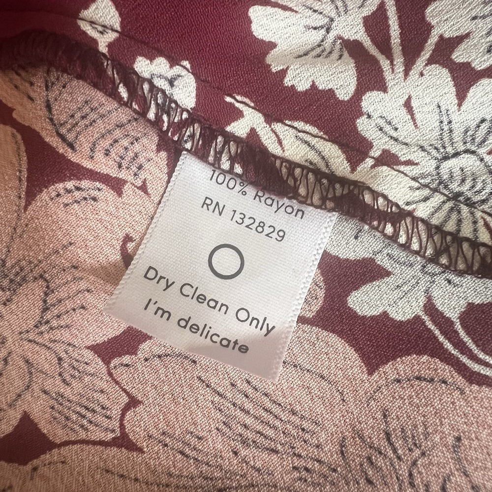 Privacy Please Revolve Fillmore Floral Maxi Dress Size Small Red High Low Ruffle - Picture 8 of 8